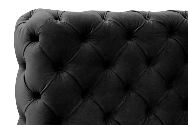 Chesterfield Komplett Sengpakke Sengeramme med Madrass 120x200 cm - Svart - Møbler - Senger - Komplett sengepakke