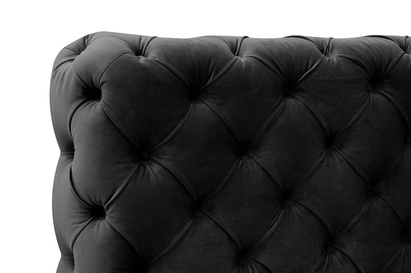 Chesterfield Komplett Sengpakke Sengeramme med Madrass 160x200 cm - Svart - Møbler - Senger - Komplett sengepakke