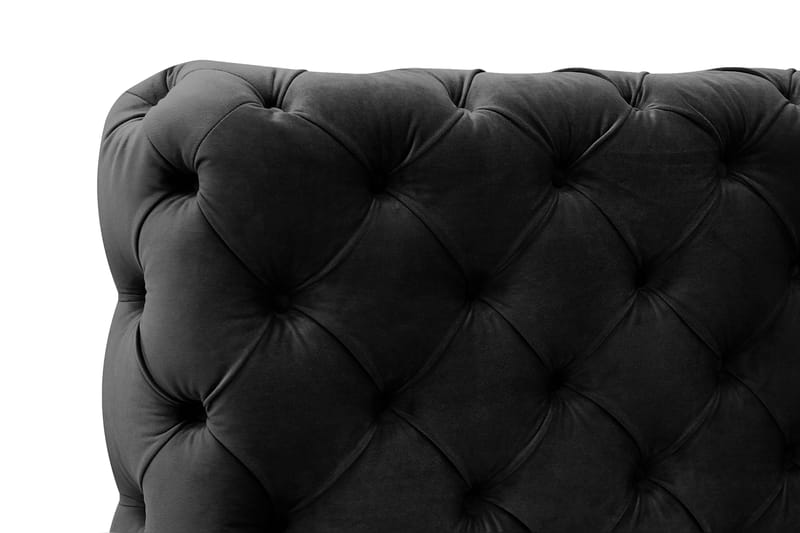 Chesterfield Komplett Sengpakke Sengeramme med Madrass 160x200 cm - Svart - Møbler - Senger - Komplett sengepakke