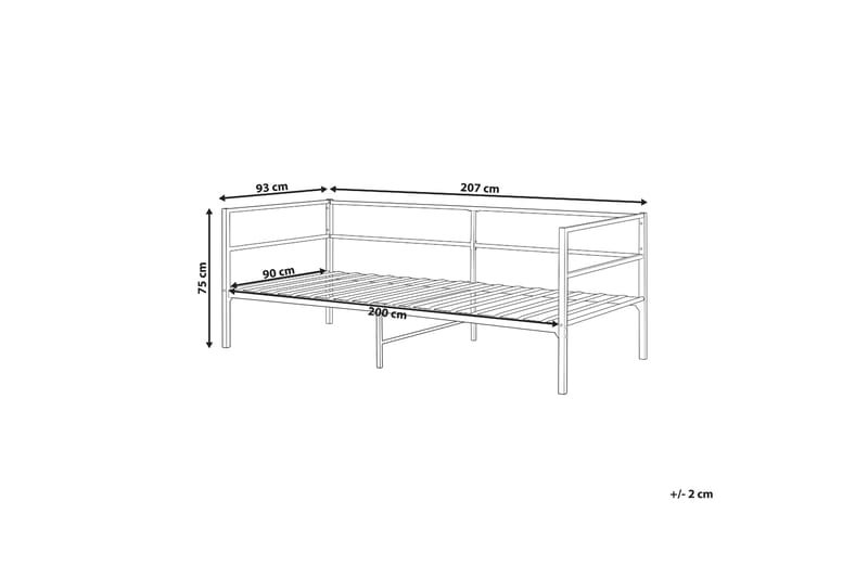 Dayven Sengramme 90x200 cm - Hvit - Møbler - Senger - Sengeramme & sengestamme