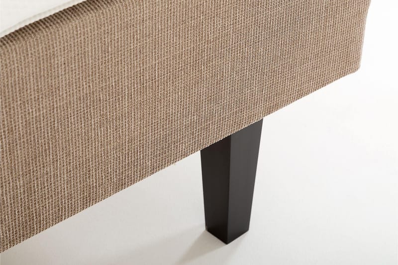 Viken Bas Rammeseng 180X200Cm - Beige, Konisk Sorte Ben - Møbler - Senger - Dobbeltsenger