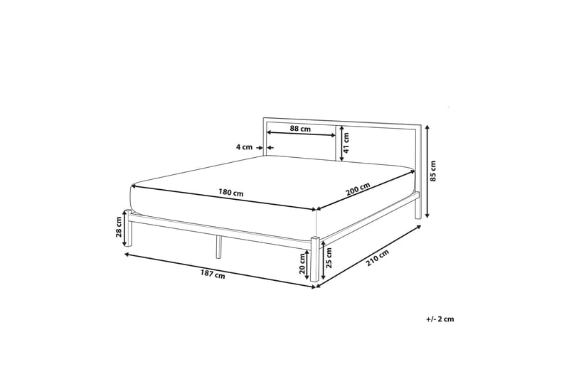 Dwan Sengramme 180x200 cm - Svart/Beige - Møbler - Senger - Sengeramme & sengestamme