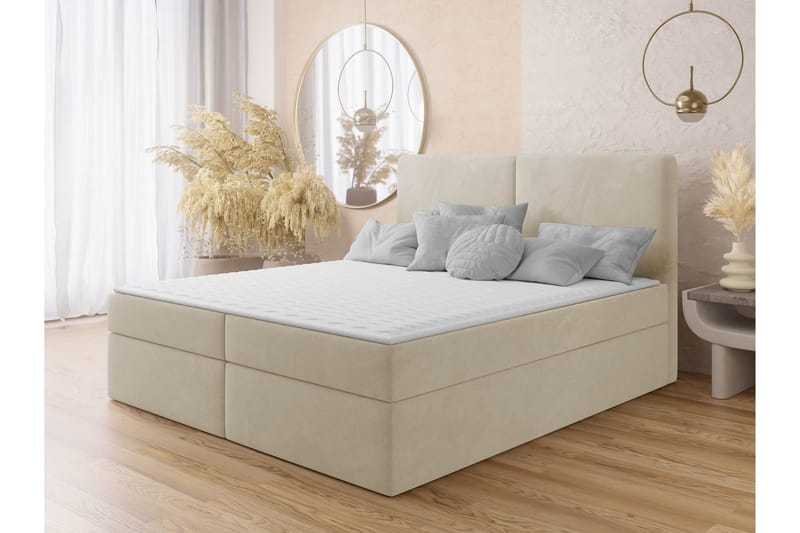 Garris Sengpakke Kontinentalseng 120x200 cm - Beige - Møbler - Senger - Komplett sengepakke