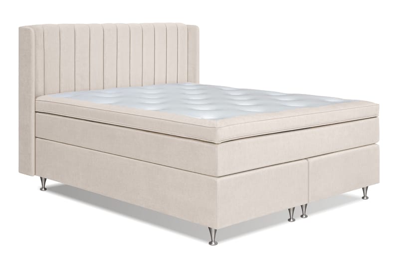 Joluma Kontinentalseng 160x200 Fast/Medium - Lysbeige - Møbler - Senger - Komplett sengepakke