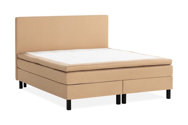 Scarlett Sengepakke 150x200 Memorymadrass - Glatt gavl Beige - Komplett sengepakke - Kontinentalsenger