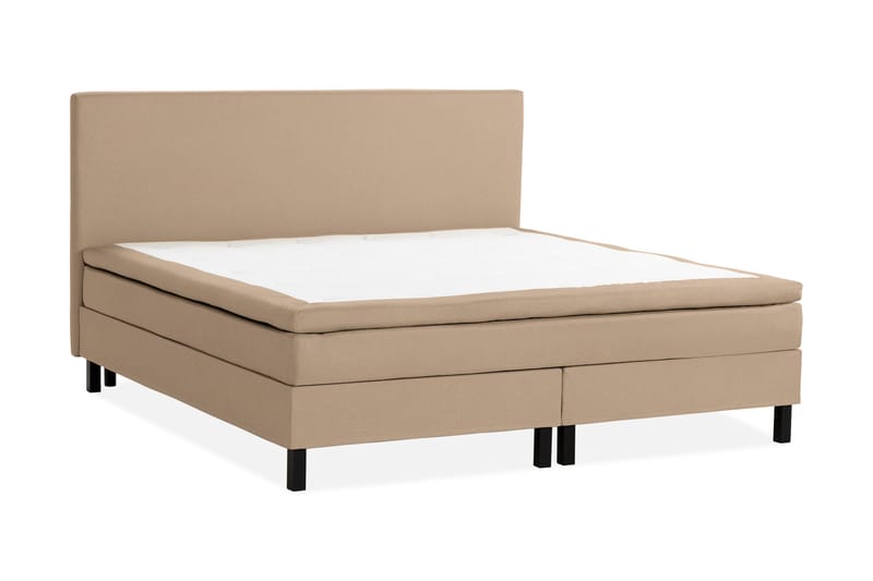 Scarlett Sengepakke 210x210 Skummadrass - Glatt gavl Beige - Møbler - Senger - Komplett sengepakke