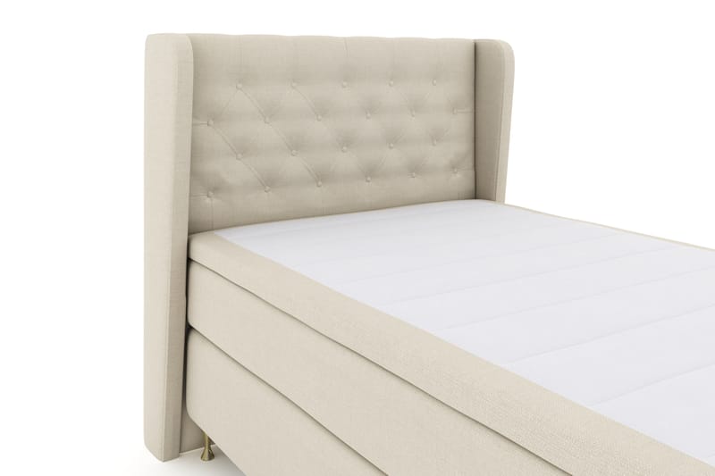 Select No 4 Komplett Sengepakke 120x200 Fast - Beige/Gullben - Møbler - Senger - Komplett sengepakke