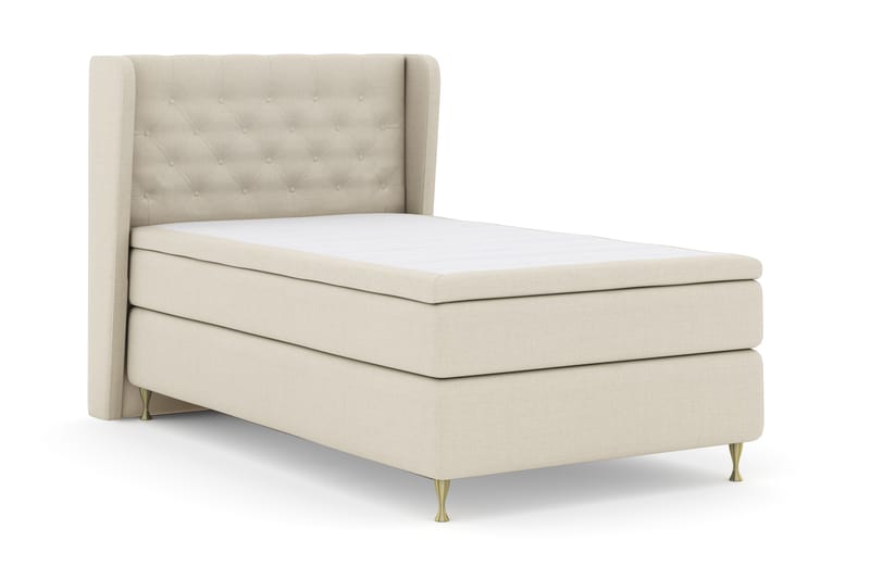 Select No 4 Komplett Sengepakke 120x200 Fast - Beige/Gullben - Møbler - Senger - Komplett sengepakke