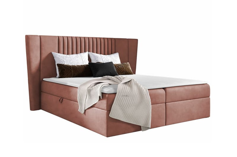 Boisdale Kontinentalseng 120x200 cm - Rosa/Beige - Møbler - Senger - Kontinentalsenger