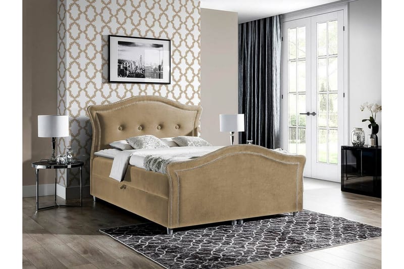 Boisdale Kontinentalseng 140x200 cm - Beige - Møbler - Senger - Kontinentalsenger