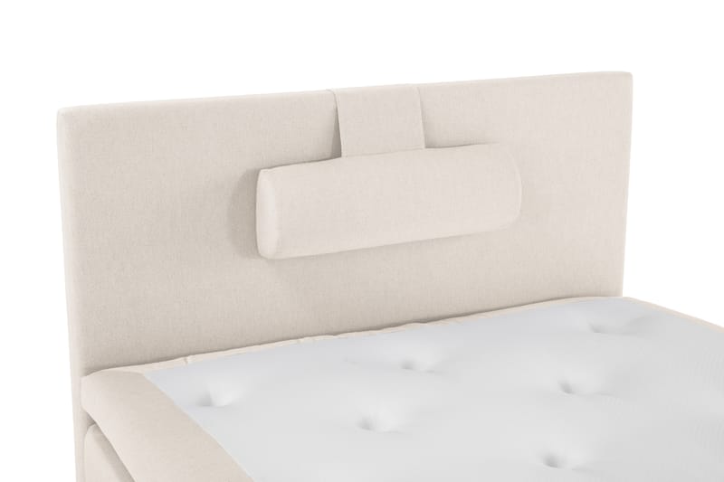 Lucky Komplett Sengepakke 120x200 Polyeter Glatt Sengegavl - Nakkepute Stor Beige - Møbler - Senger - Komplett sengepakke