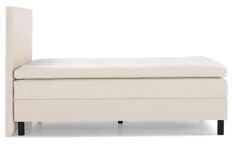 Lucky Komplett Sengepakke 140x200 Polyeter Glatt Sengegavl - Beige - Møbler - Senger - Komplett sengepakke