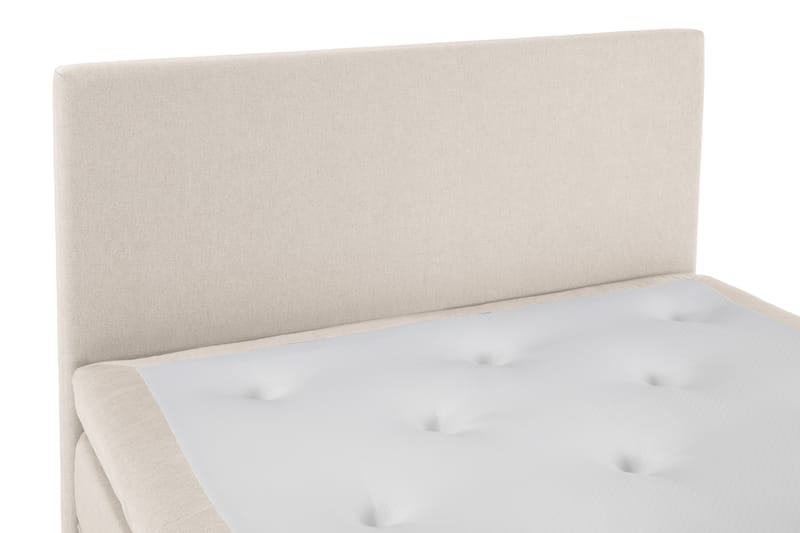 Lucky Komplett Sengepakke 140x200 Polyeter Glatt Sengegavl - Beige - Møbler - Senger - Komplett sengepakke