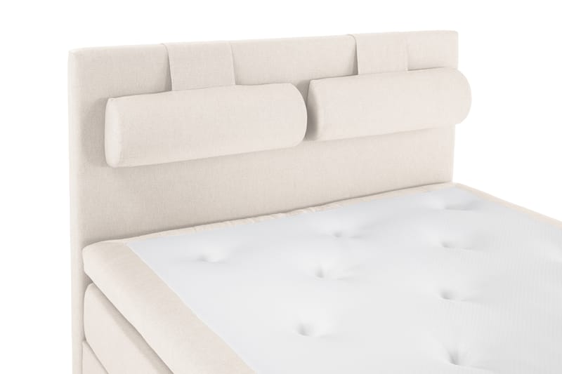 Lucky Komplett Sengepakke 140x200 Polyeter Glatt Sengegavl - Nakkepute Stor Beige - Møbler - Senger - Komplett sengepakke