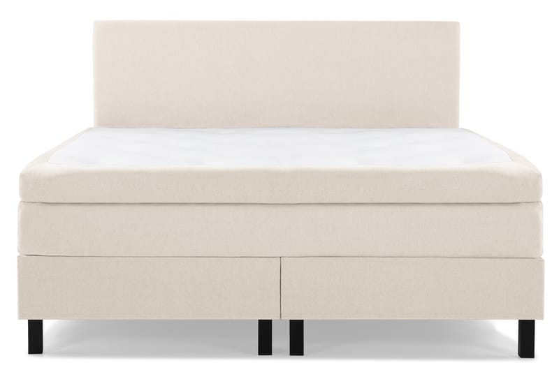 Lucky Komplett Sengepakke 150x200 Polyeter Glatt Sengegavl - Beige - Møbler - Senger - Kontinentalsenger