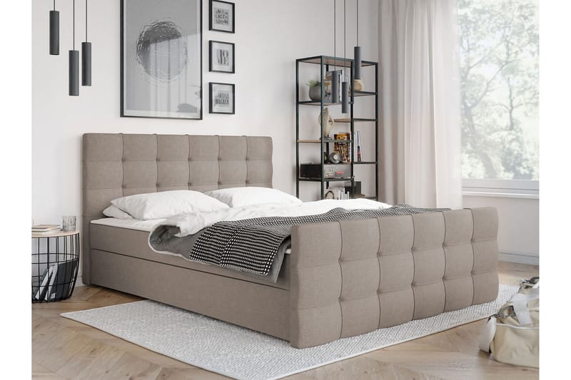 Milano Kontinentalseng 160x210 cm - Beige - Møbler - Senger - Kontinentalsenger