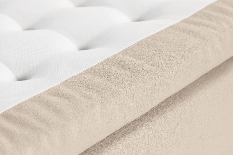 Oslo Lyx Sengepakke Boucle 120x200 Dypheftende Gavl - Beige - Møbler - Senger - Kontinentalsenger