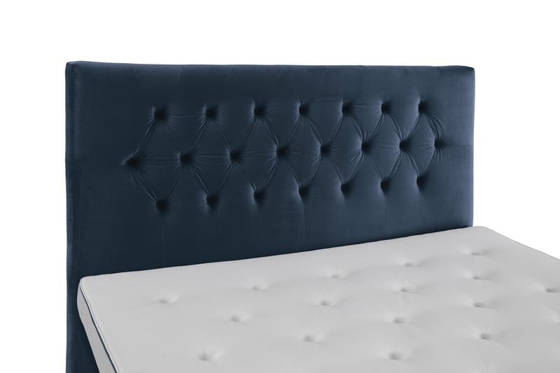 Royal Velvet Komplett Sengepakke 210x210 cm - Mørkeblå Fløyel/Høye Gullben - Møbler - Senger - Komplett sengepakke