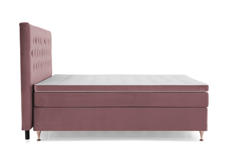 Royal Velvet Komplett Sengepakke 210x210 cm - Rosa Fløyel/Rosében - Møbler - Senger - Komplett sengepakke