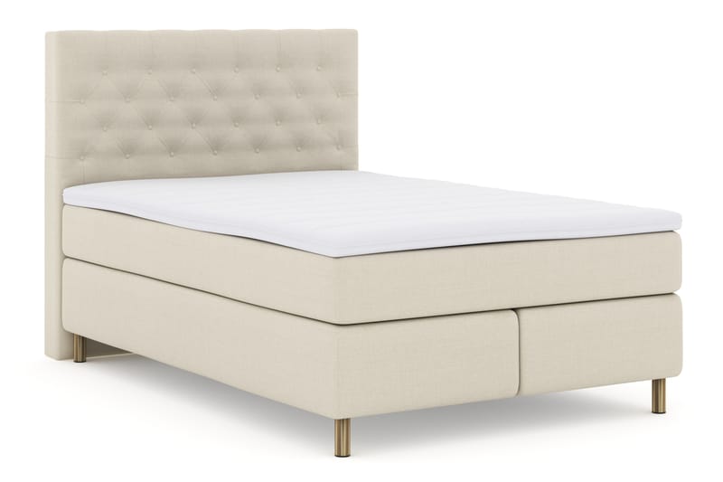 Select No 3 Komplett Sengepakke 140x200 Fast - Beige/Kobberben - Møbler - Senger - Komplett sengepakke