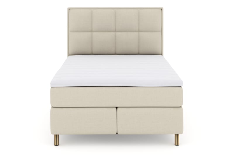 Select No 3 Komplett Sengepakke 140x200 Fast - Beige/Kobberben - Møbler - Senger - Komplett sengepakke