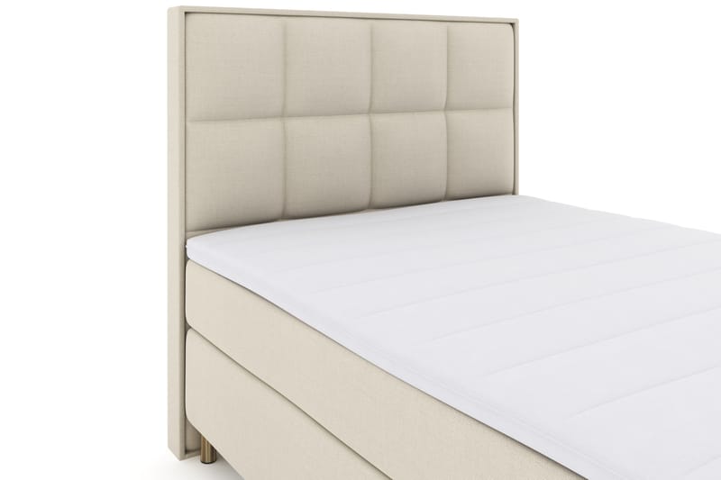 Select No 3 Komplett Sengepakke 140x200 Fast - Beige/Kobberben - Møbler - Senger - Komplett sengepakke