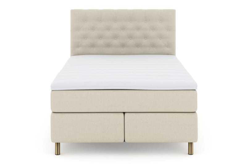 Select No 3 Komplett Sengepakke 140x200 Fast/Medium - Beige/Kobberben - Møbler - Senger - Komplett sengepakke