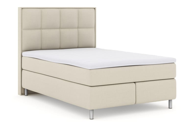 Select No 3 Komplett Sengepakke 140x200 Fast/Medium - Beige/Metallben - Møbler - Senger - Komplett sengepakke