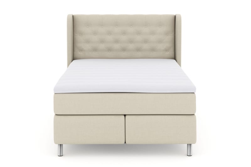 Select No 3 Komplett Sengepakke 160x200 Fast/Medium - Beige/Metallben - Møbler - Senger - Komplett sengepakke