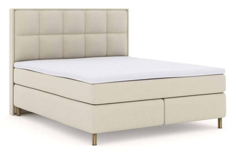 Select No 3 Komplett Sengepakke 180x200 Fast/Medium - Beige/Kobberben - Møbler - Senger - Komplett sengepakke