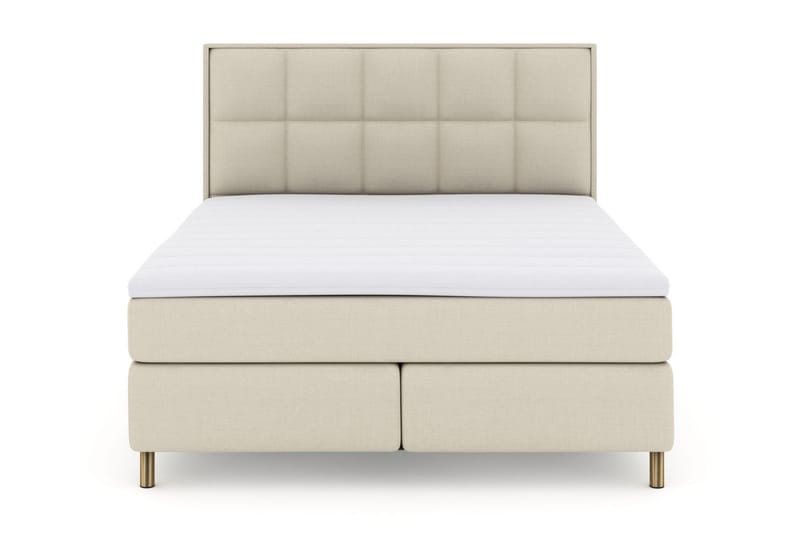 Select No 3 Komplett Sengepakke 210x210 Fast - Beige/Kobberben - Møbler - Senger - Komplett sengepakke