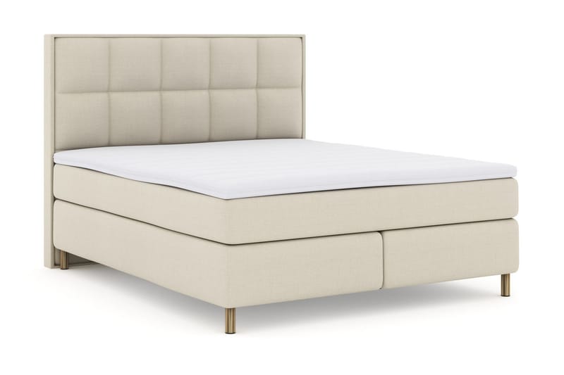 Select No 3 Komplett Sengepakke 210x210 Fast - Beige/Kobberben - Møbler - Senger - Komplett sengepakke