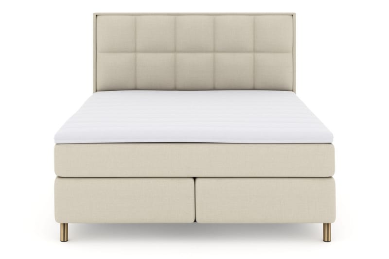 Select No 3 Komplett Sengepakke 210x210 Fast/Medium - Beige/Kobberben - Møbler - Senger - Komplett sengepakke