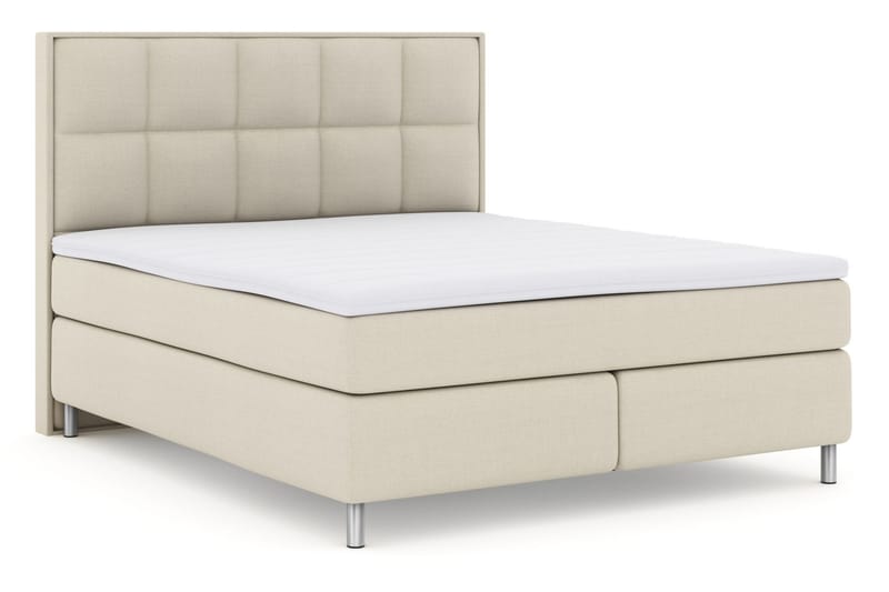 Select No 3 Komplett Sengepakke 210x210 Fast/Medium - Beige/Metallben - Møbler - Senger - Komplett sengepakke