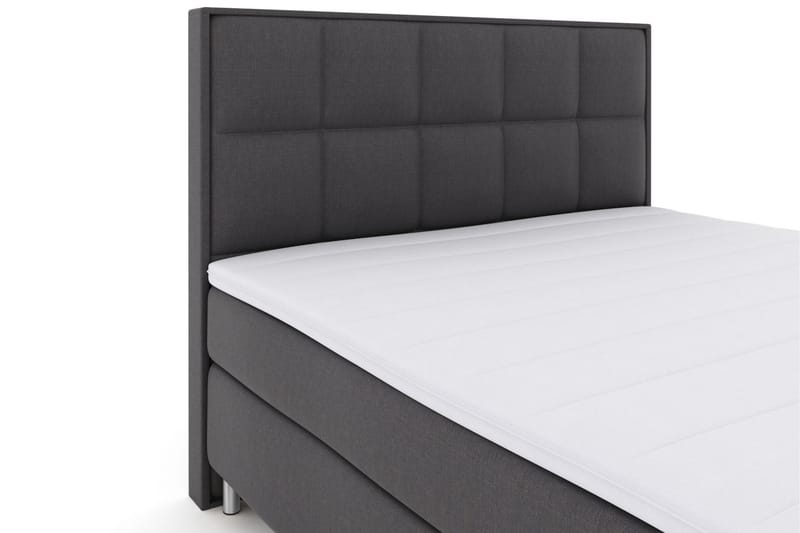 Select No 3 Komplett Sengepakke 210x210 Fast/Medium - Mørkegrå/Metallben - Møbler - Senger - Komplett sengepakke