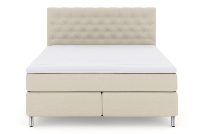 Select No 3 Komplett Sengepakke 210x210 Medium - Beige/Metallben - Møbler - Senger - Komplett sengepakke