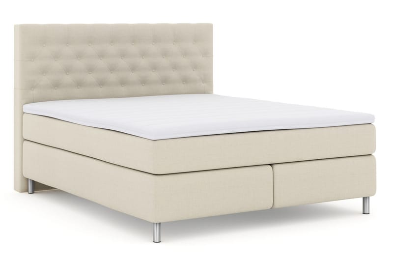 Select No 3 Komplett Sengepakke 210x210 Medium - Beige/Metallben - Møbler - Senger - Komplett sengepakke