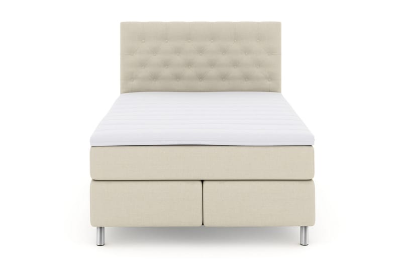 Select No 3 Kontinentalseng 160x200 Fast/Medium - Beige/Metallben - Møbler - Senger - Kontinentalsenger