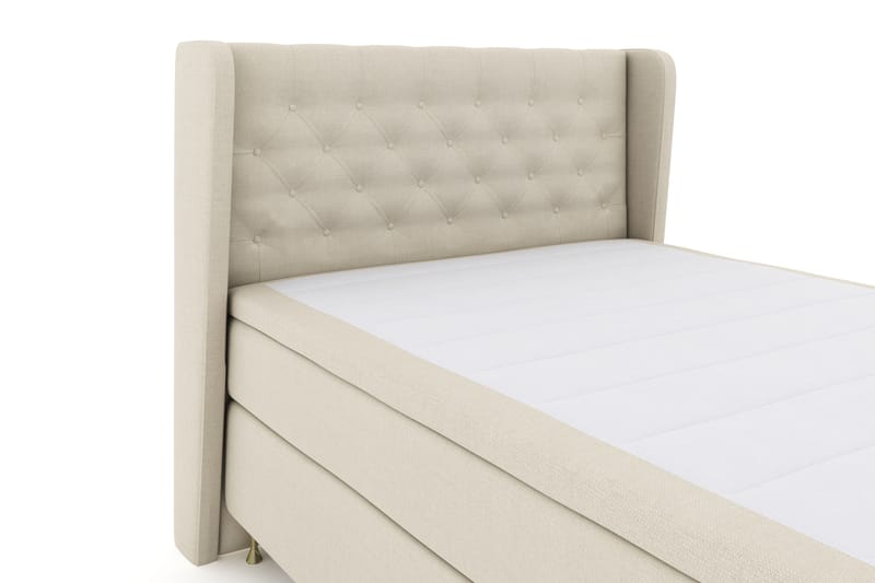 Select No 4 Komplett Sengepakke 140x200 Fast - Beige/Gullben - Møbler - Senger - Komplett sengepakke