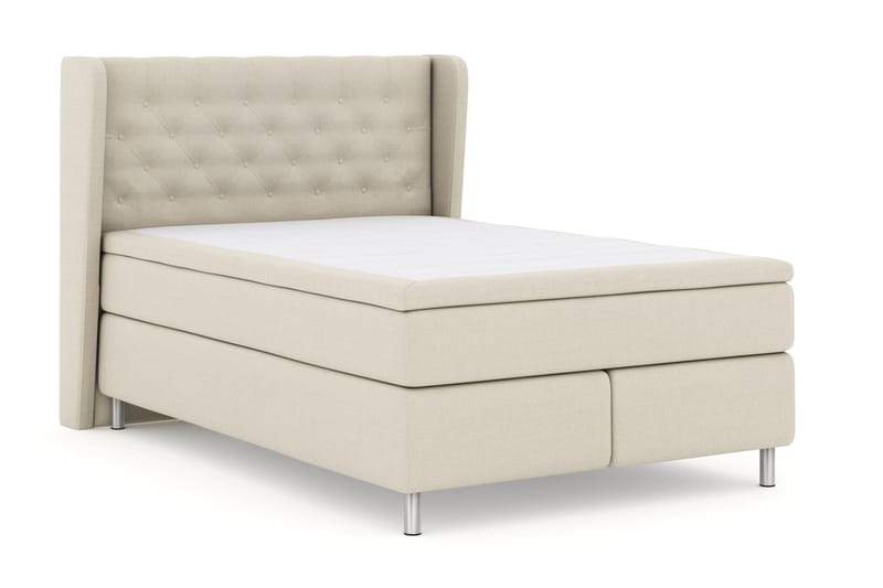 Select No 4 Komplett Sengepakke 140x200 Fast - Beige/Metallben - Møbler - Senger - Komplett sengepakke