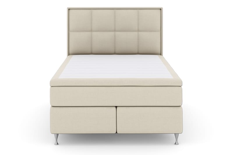 Select No 4 Komplett Sengepakke 140x200 Fast - Beige/Sølvben - Møbler - Senger - Komplett sengepakke