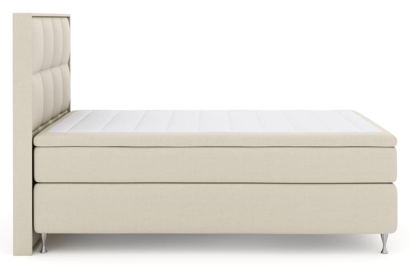 Select No 4 Komplett Sengepakke 140x200 Fast - Beige/Sølvben - Møbler - Senger - Komplett sengepakke