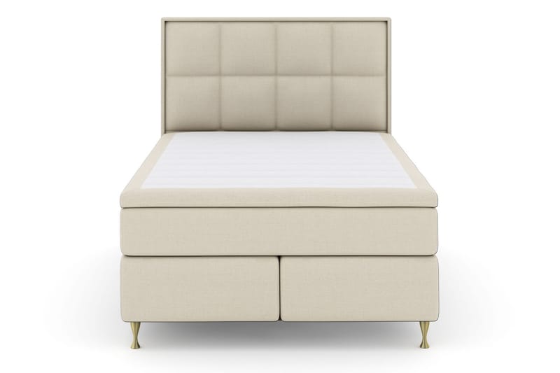 Select No 4 Komplett Sengepakke 140x200 Fast/Medium - Beige/Gullben - Møbler - Senger - Komplett sengepakke