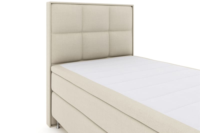 Select No 4 Komplett Sengepakke 140x200 Fast/Medium - Beige/Sølvben - Møbler - Senger - Komplett sengepakke