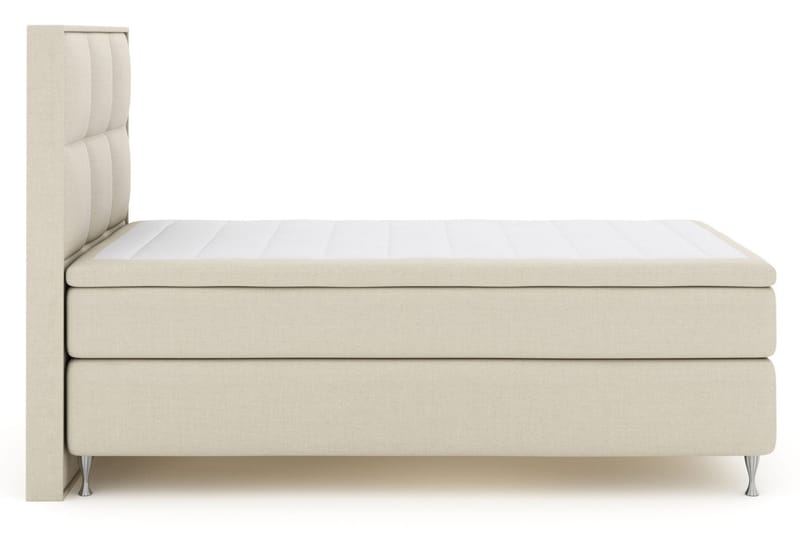 Select No 4 Komplett Sengepakke 140x200 Fast/Medium - Beige/Sølvben - Møbler - Senger - Komplett sengepakke