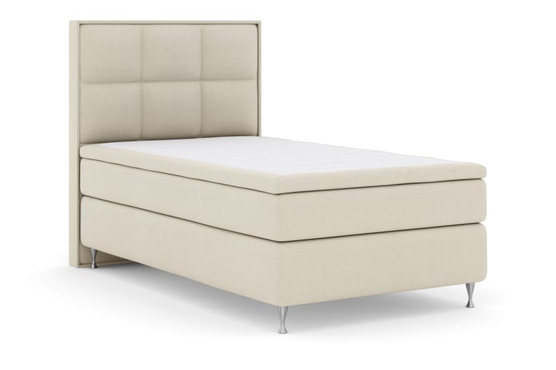 Select No 4 Komplett Sengepakke 140x200 Fast/Medium - Beige/Sølvben - Møbler - Senger - Komplett sengepakke