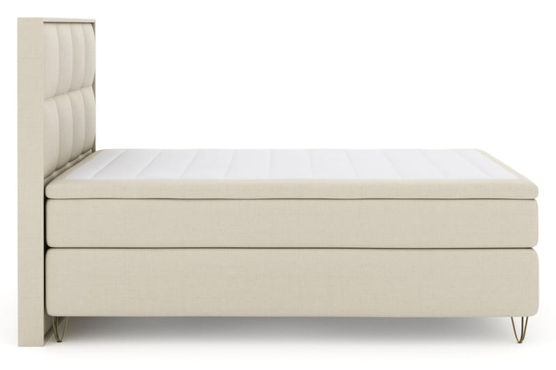 Select No 4 Komplett Sengepakke 140x200 Fast/Medium - Beige/V-formede Metallben - Møbler - Senger - Komplett sengepakke