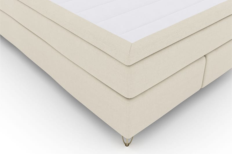 Select No 4 Komplett Sengepakke 140x200 Fast/Medium - Beige/V-formede Metallben - Møbler - Senger - Komplett sengepakke