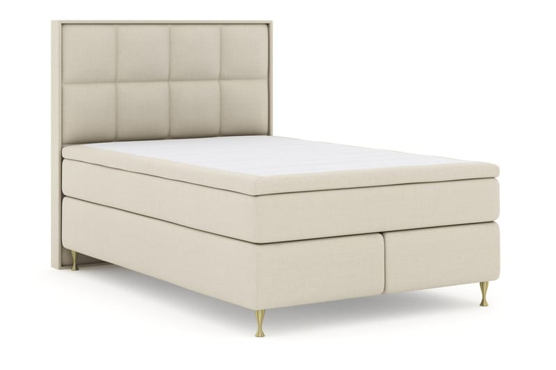 Select No 4 Komplett Sengepakke 160x200 Fast - Beige/Gullben - Møbler - Senger - Komplett sengepakke