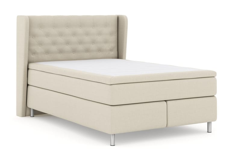 Select No 4 Komplett Sengepakke 160x200 Fast - Beige/Metallben - Møbler - Senger - Komplett sengepakke